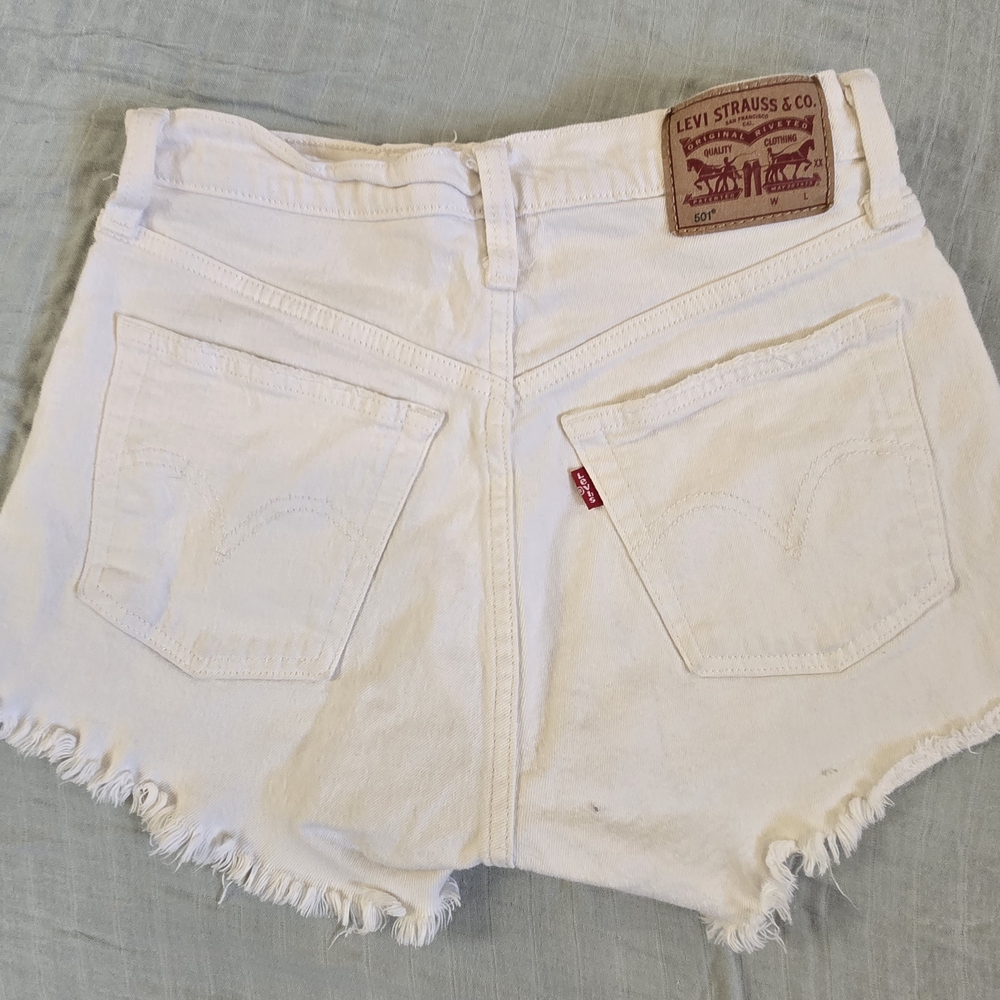 Levi's Women's White Jean Shorts
